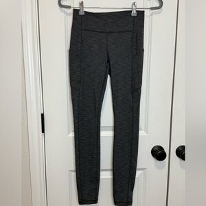 Lululemon Speed Up Tight in Heathered Black - Size 4